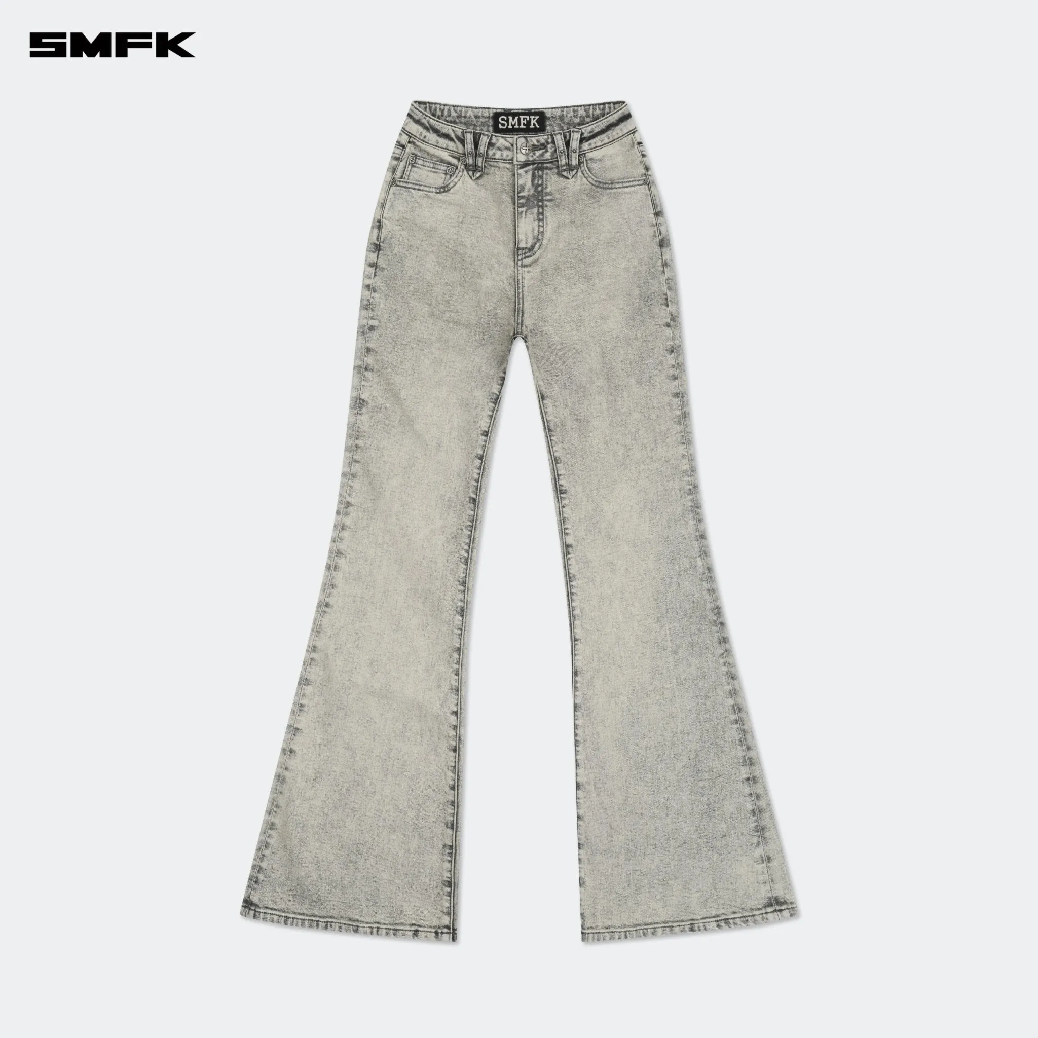 FUTURE Mirage Gray Nebula Stretch-flared Jeans