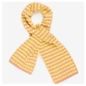 Fuzzy Yellow Bubble Dot Scarf by Verloop