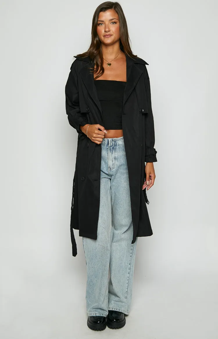 Giselle Black Trench Coat