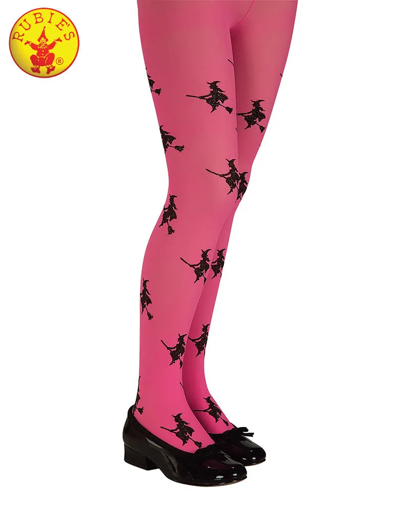 Glitter Witch Tights Pink