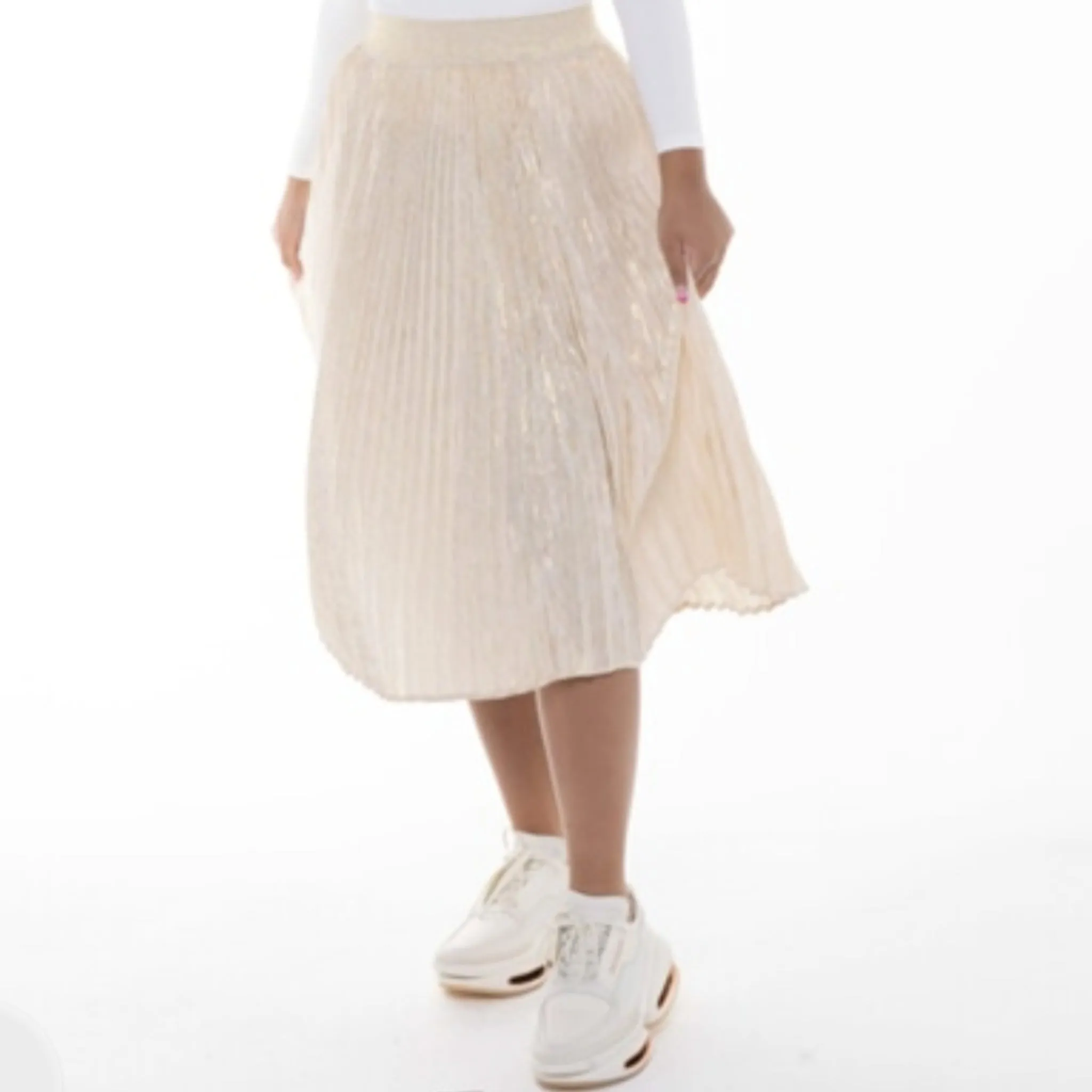 Golden Pleated Skirt by Ivee