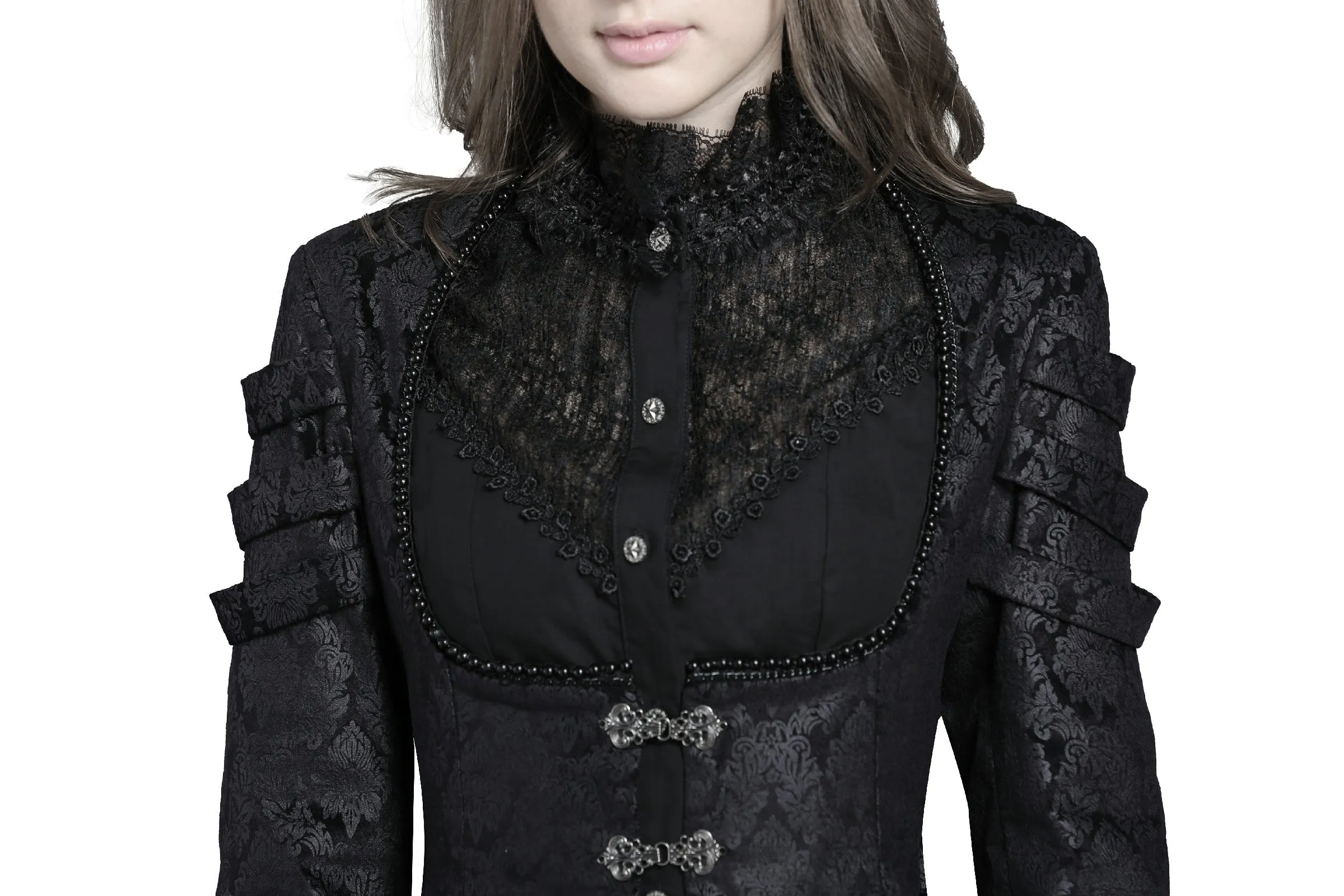 Gothic floor-length cocktail gown jacket coat JW091