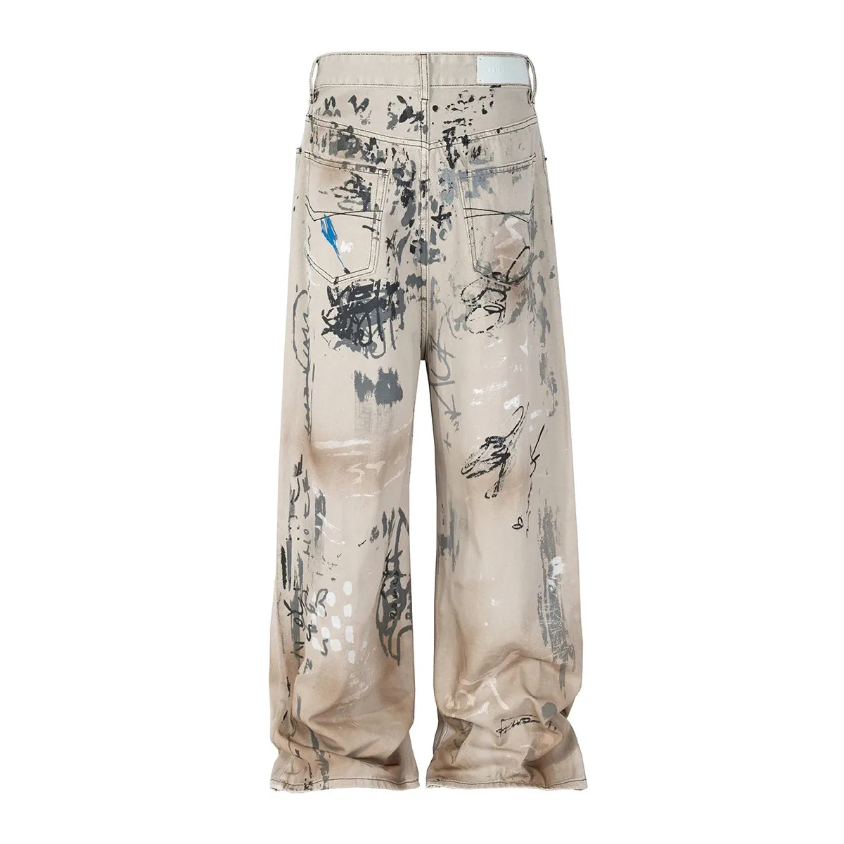 Graffiti | Retro Handmade Graffiti Baggy Jeans