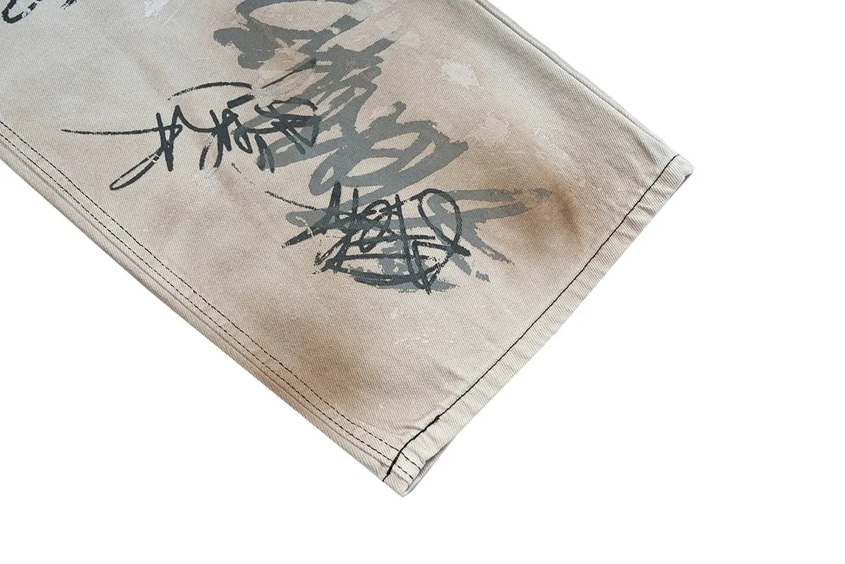 Graffiti | Retro Handmade Graffiti Baggy Jeans