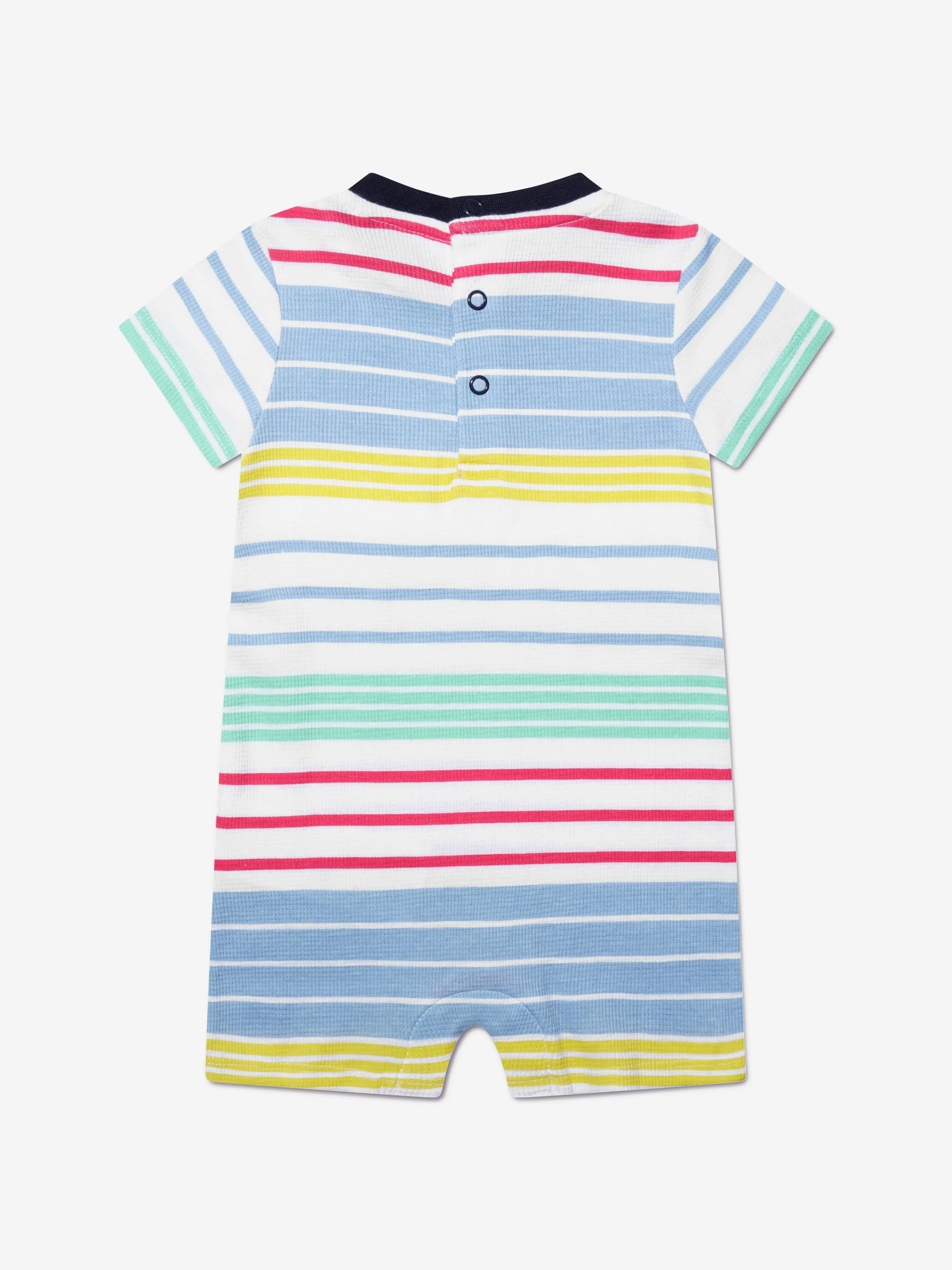 Guess Baby Boys Striped Logo Romper in Multicolour