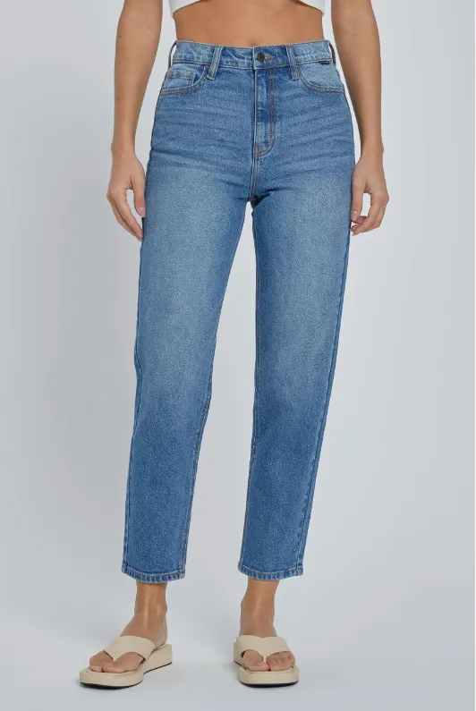 High Rise Mom Jean Ankle Length