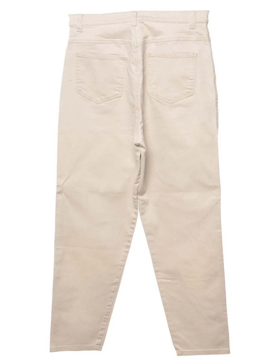 High Waist Tapered Off-White Jeans - W30 L29