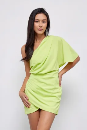 Highlight Lime Green Wrap Dress