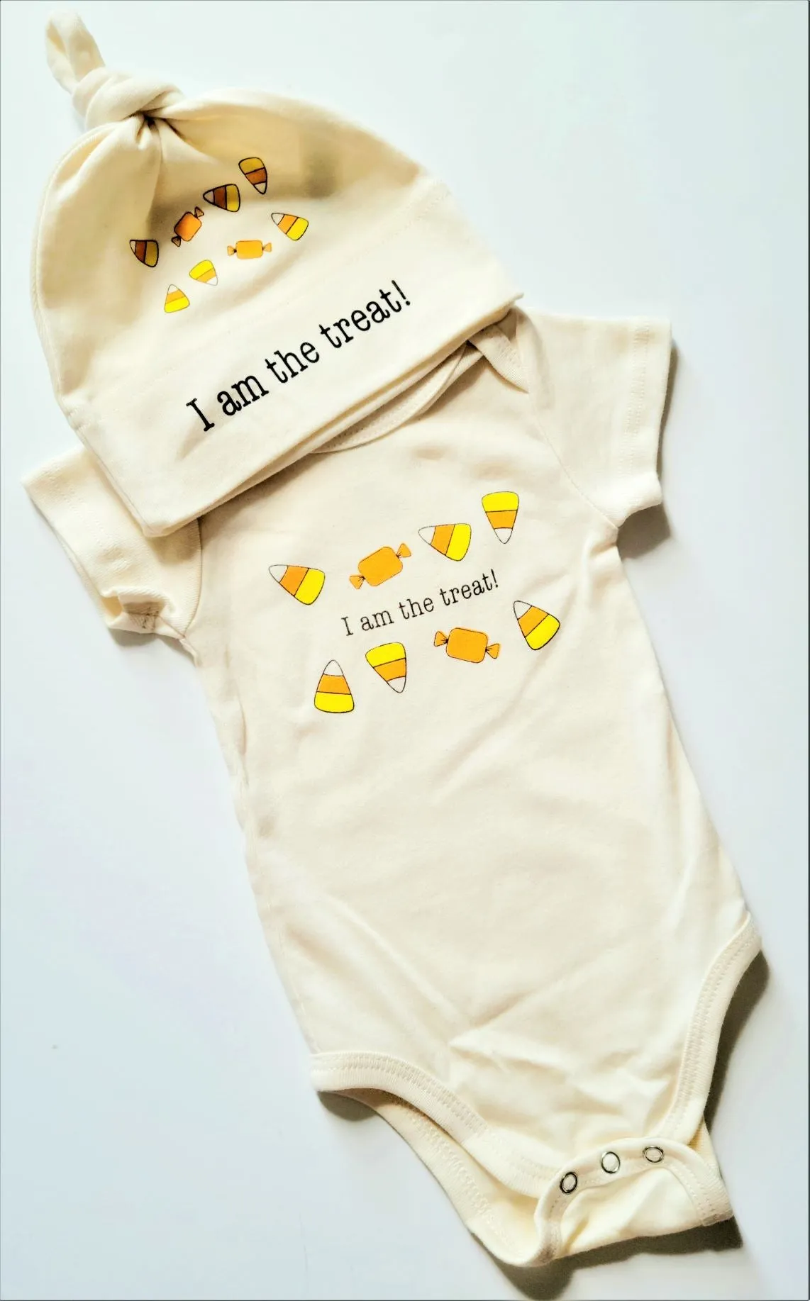 I Am The Treat Short Sleeve Romper & Hat Gift Set