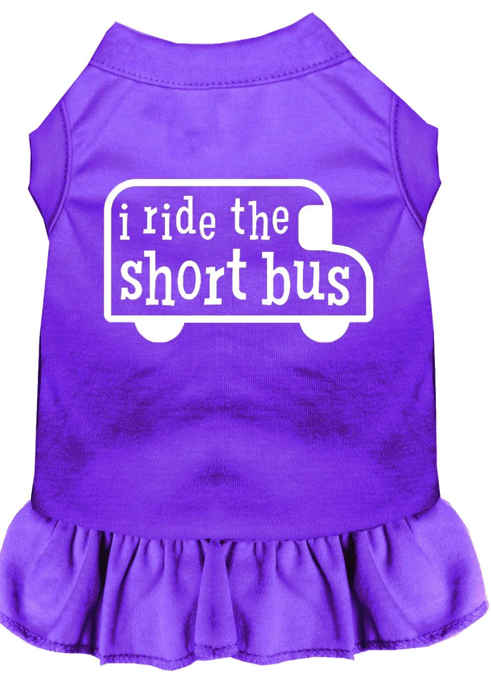 I Ride The Short Bus Screen Print Dress Purple Lg (14)