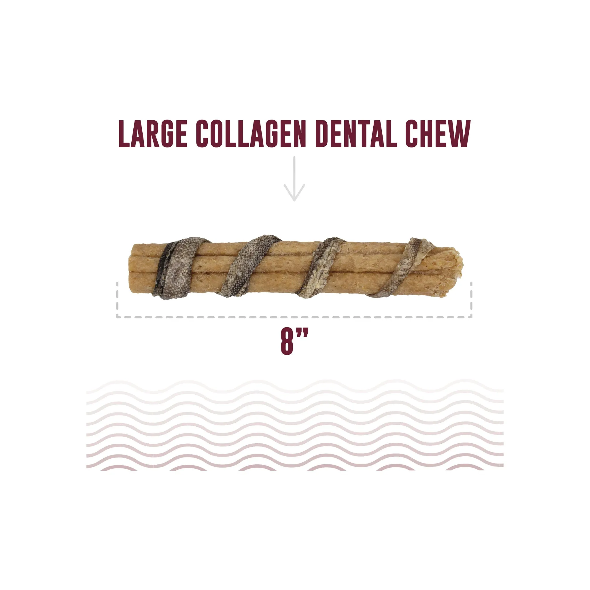 Icelandic  Beef Collagen Dental Dog Chew with Wrapped Fish