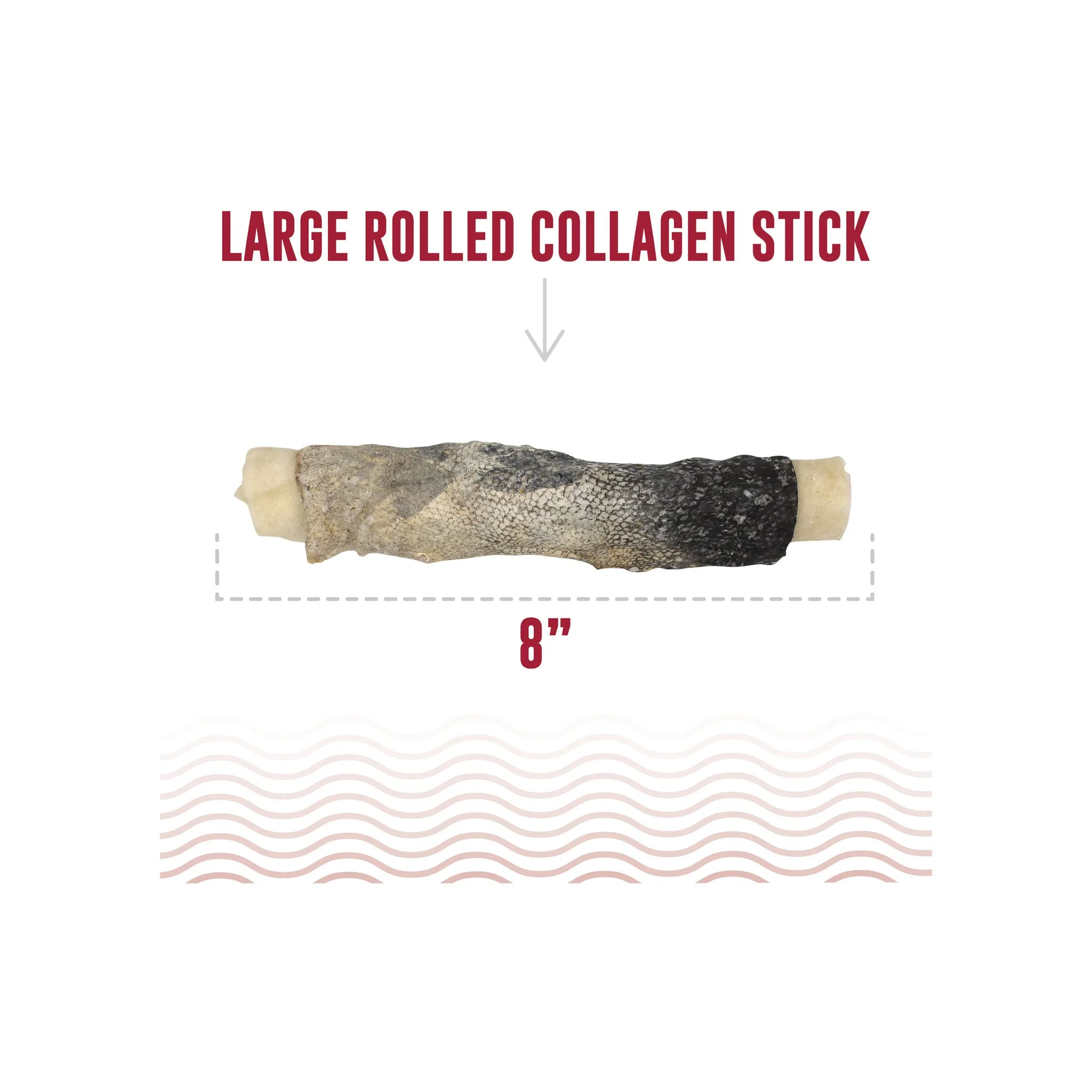 Icelandic  Beef Rolled Collagen Stick Dog Chew with Wrapped Fish