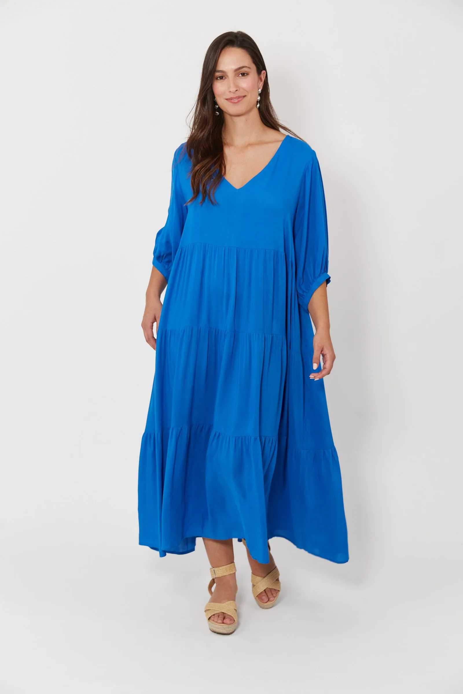 Isola Tiered Maxi Dress, Baia