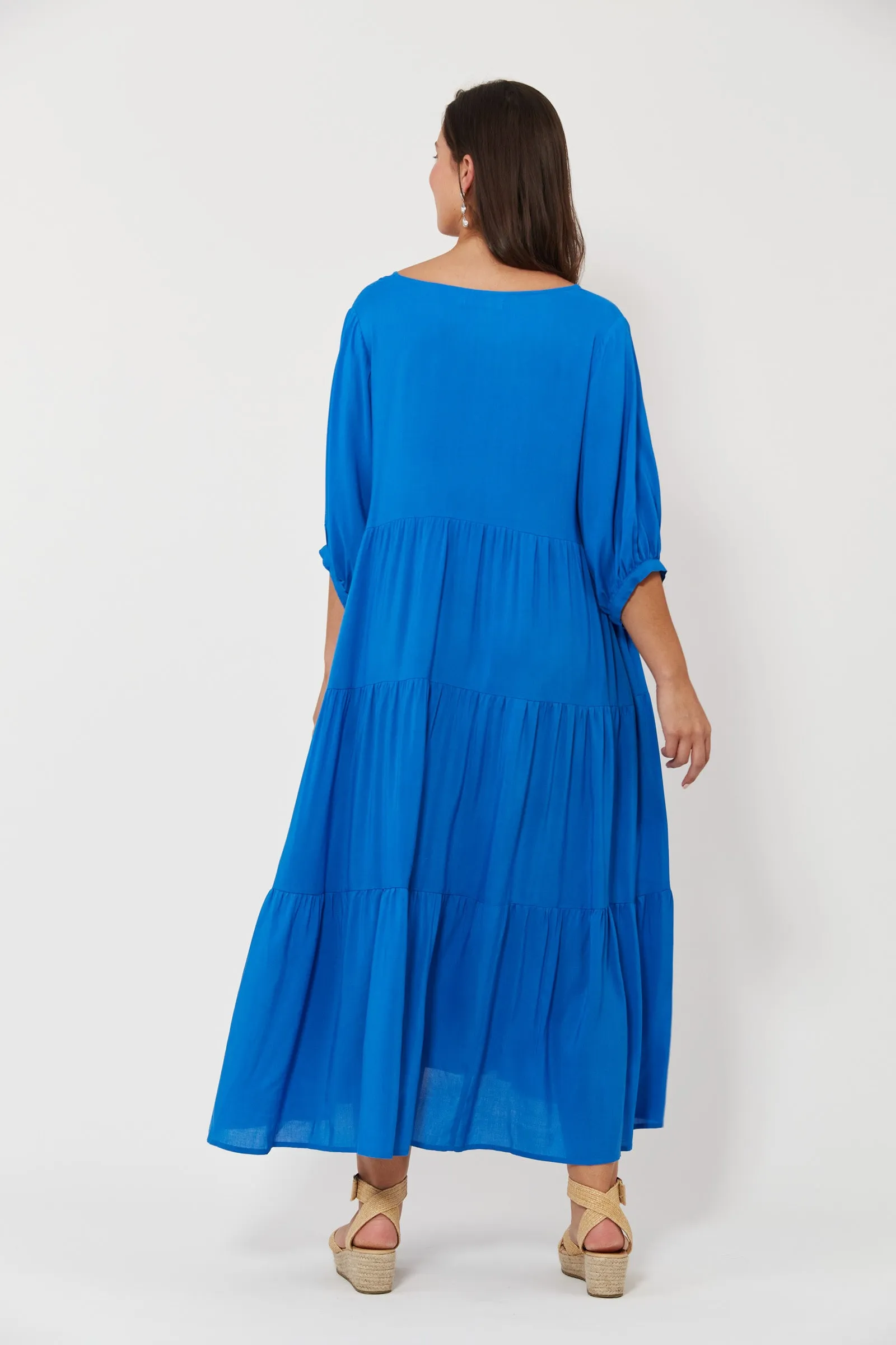 Isola Tiered Maxi Dress, Baia