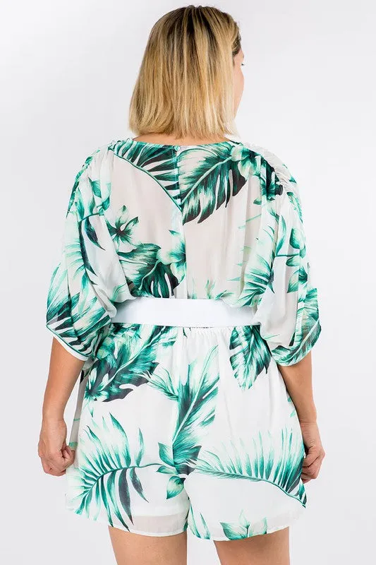 Ivory Tropical Romper