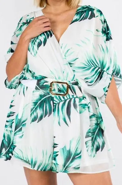 Ivory Tropical Romper