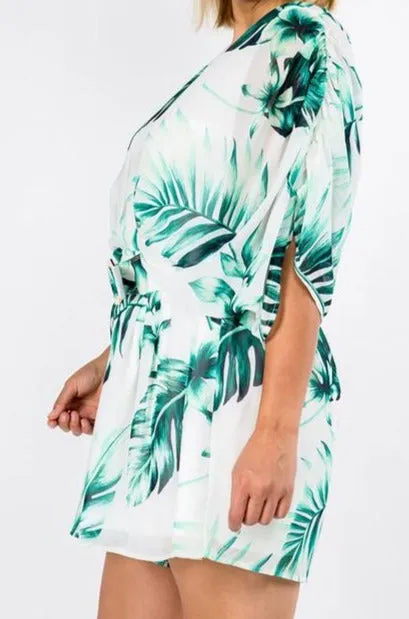 Ivory Tropical Romper