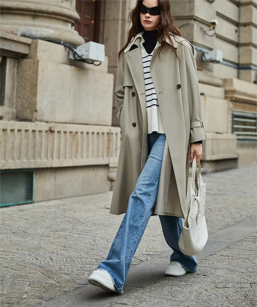 Ivyshape | Classic Belted Trench Coat