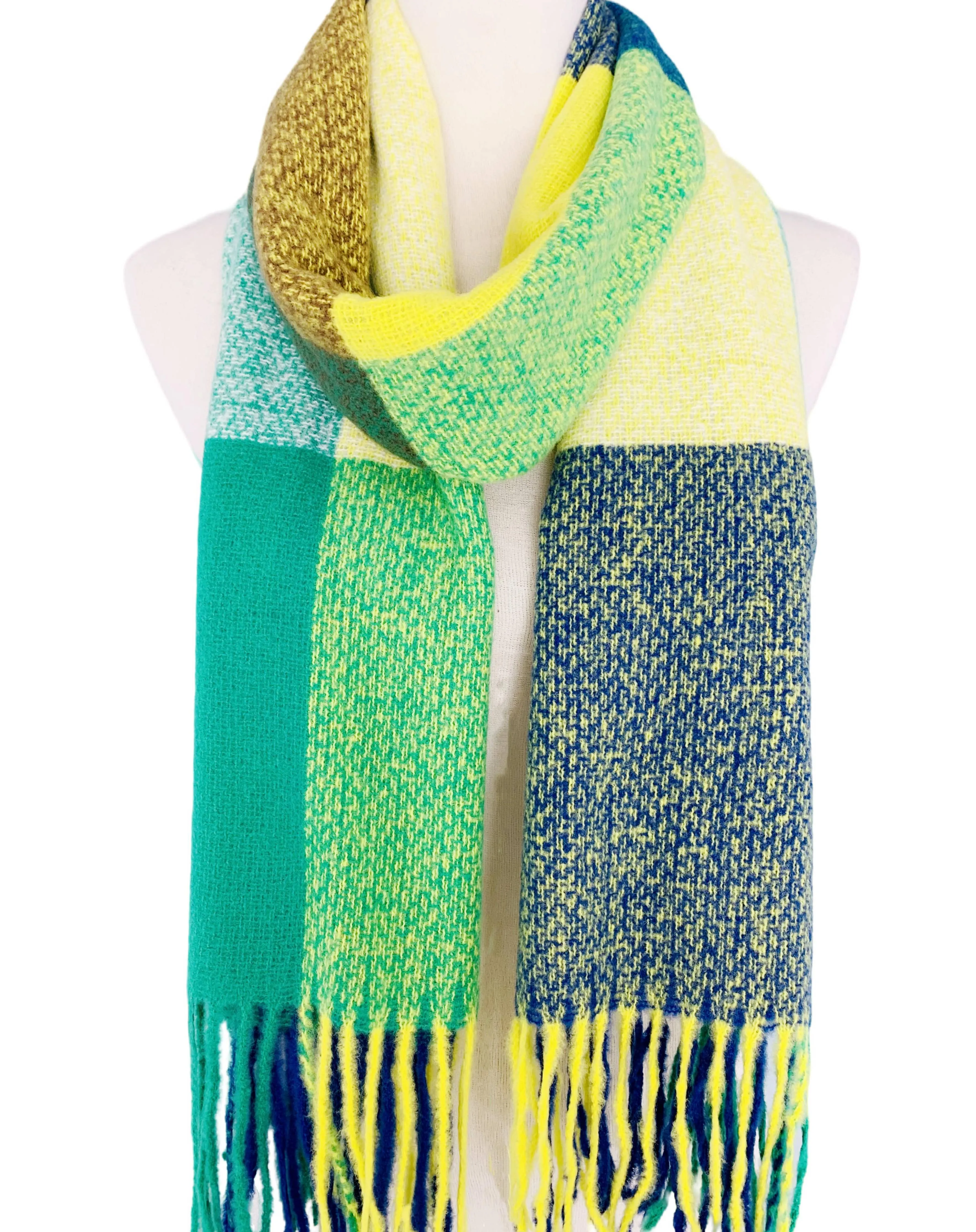 JC Softer Than Cashmere Colorblock Blanket Scarf