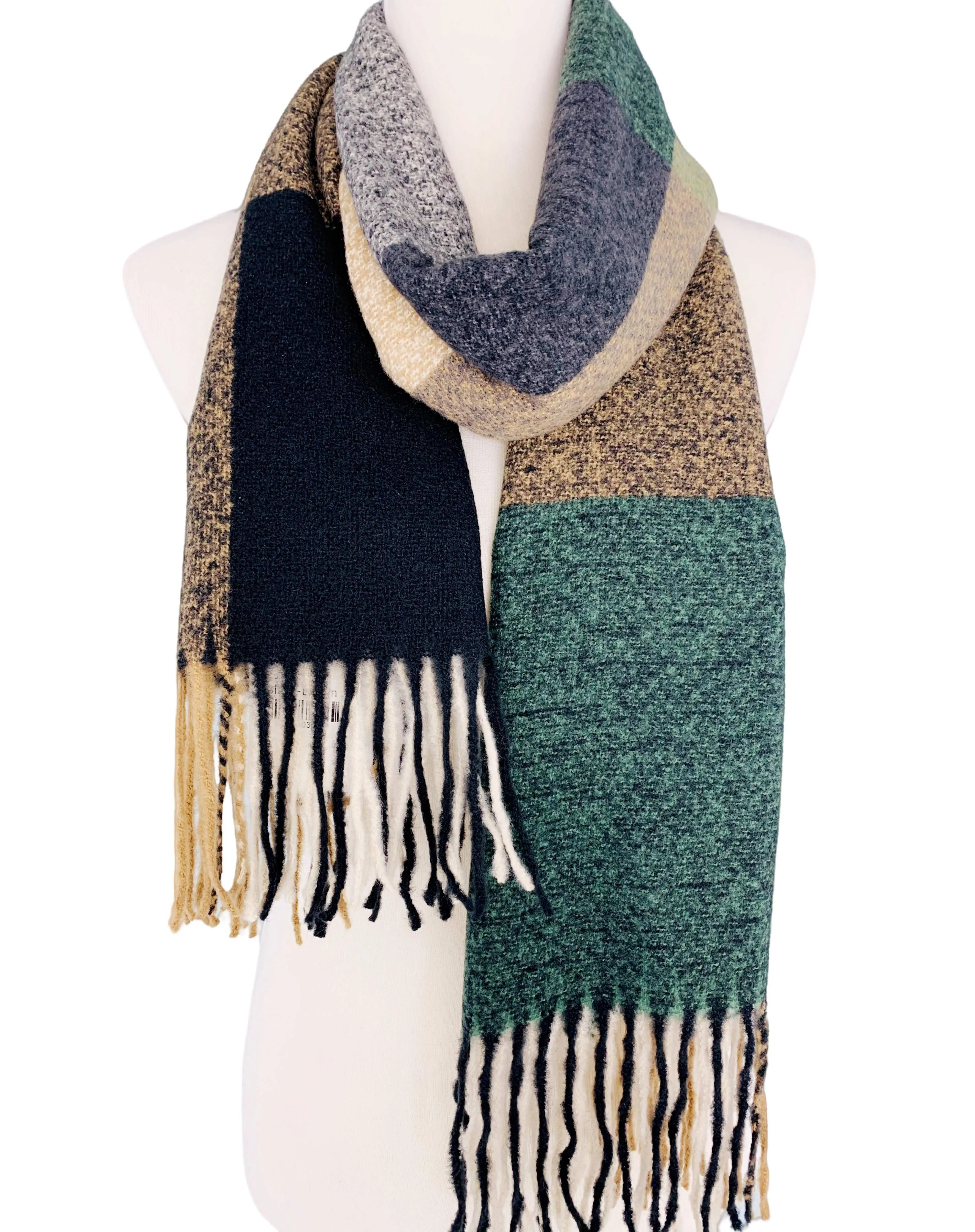 JC Softer Than Cashmere Colorblock Blanket Scarf