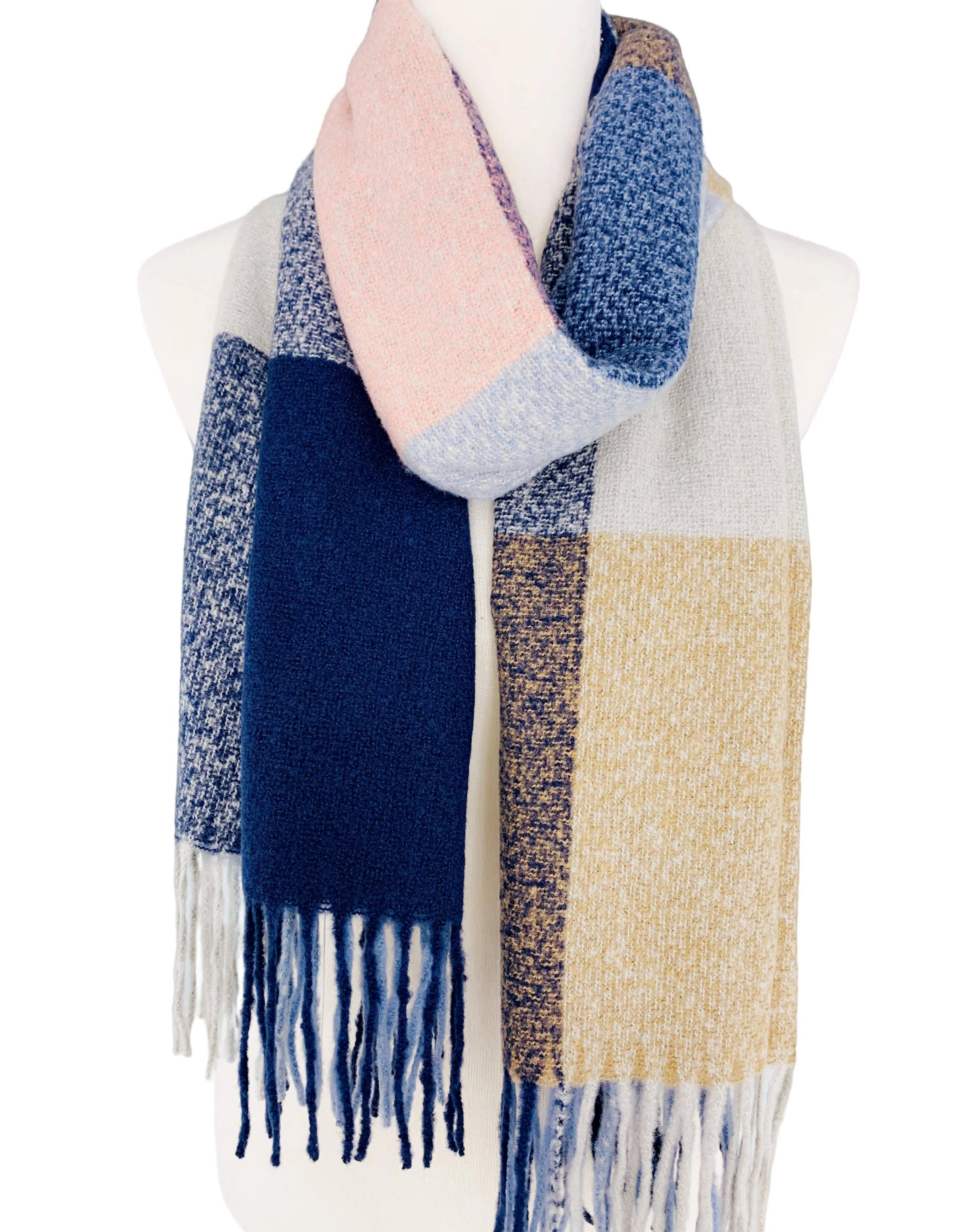 JC Softer Than Cashmere Colorblock Blanket Scarf