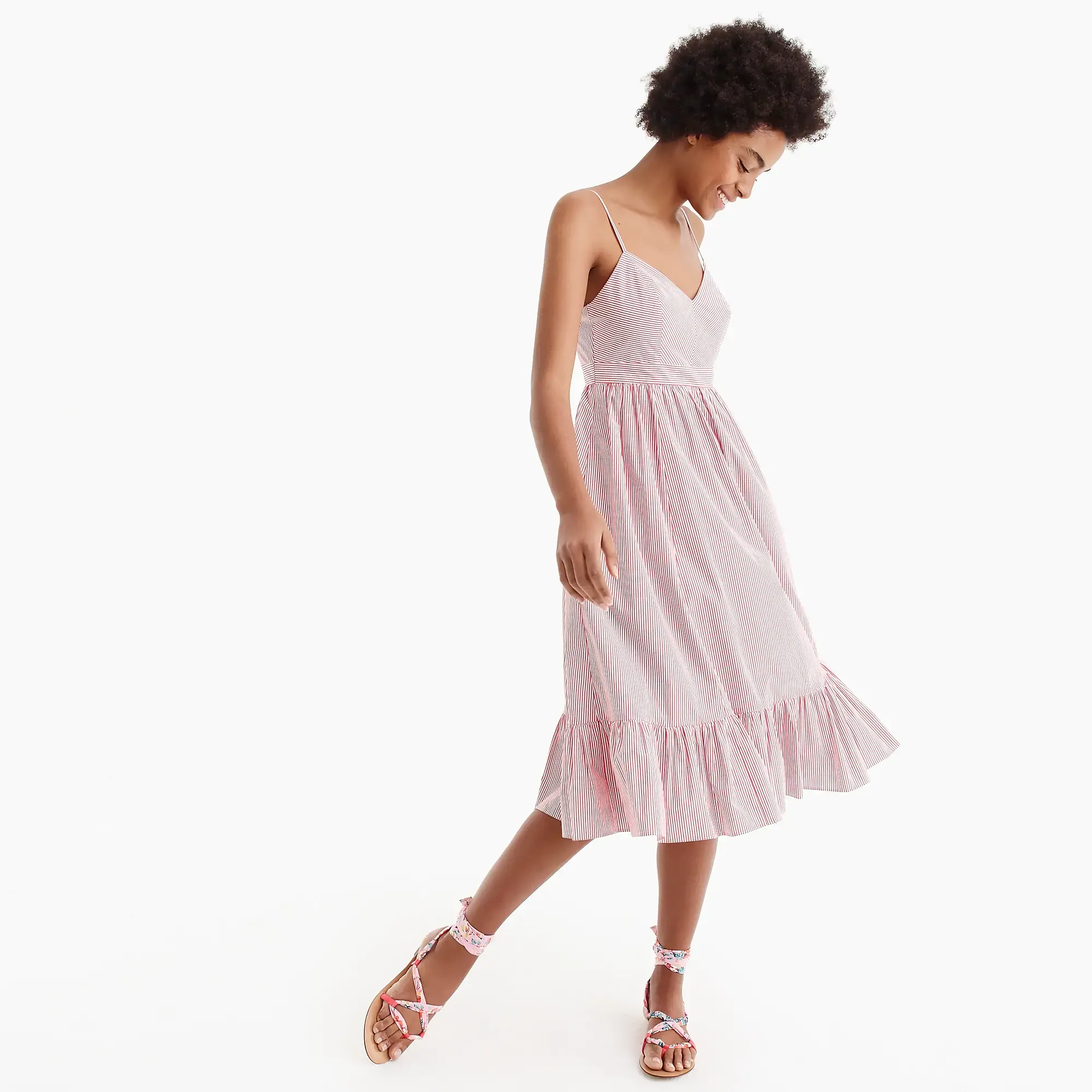 J.crew Drapey Spaghetti-Strap Dress