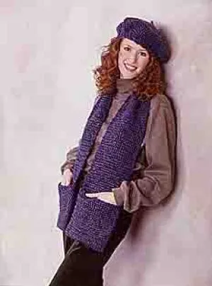 Knit Beret & Scarf