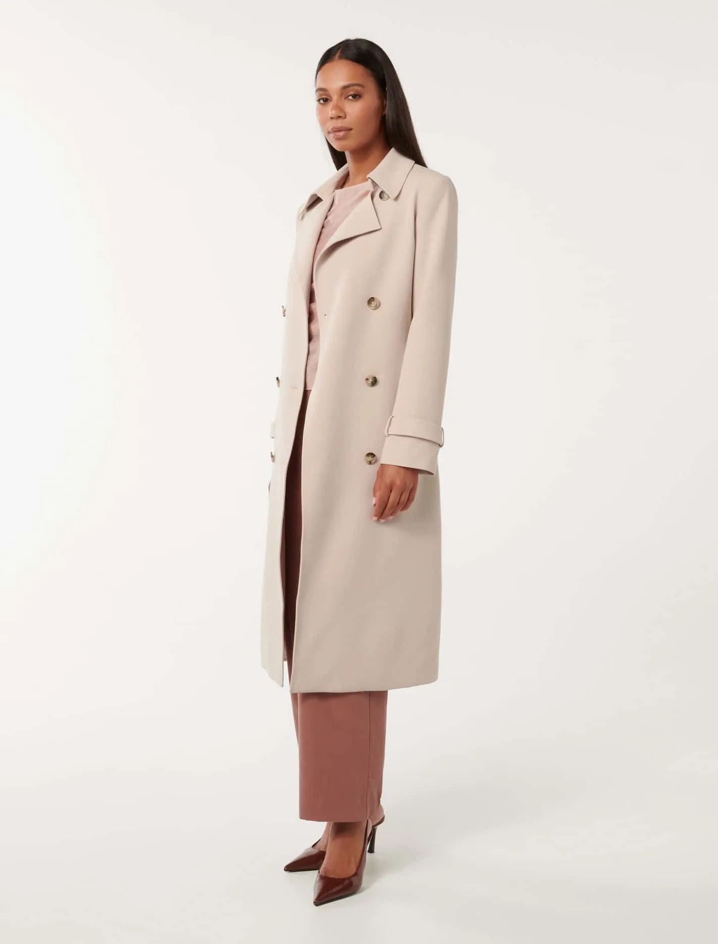 Leanne Crepe Trench Coat