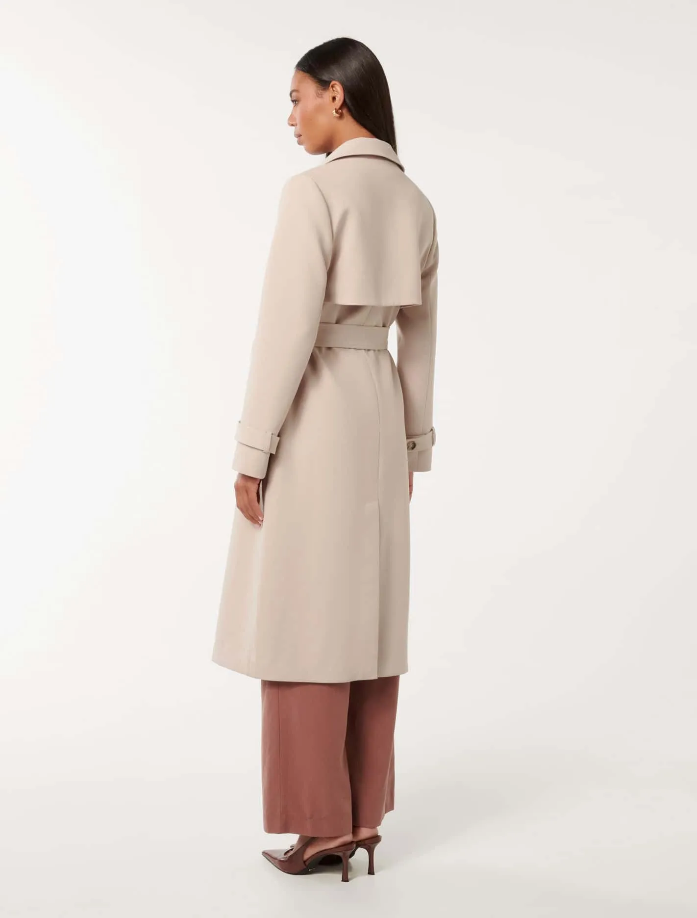 Leanne Crepe Trench Coat