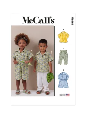 McCall's Pattern M8461 Toddlers' Top, Romper and Pants