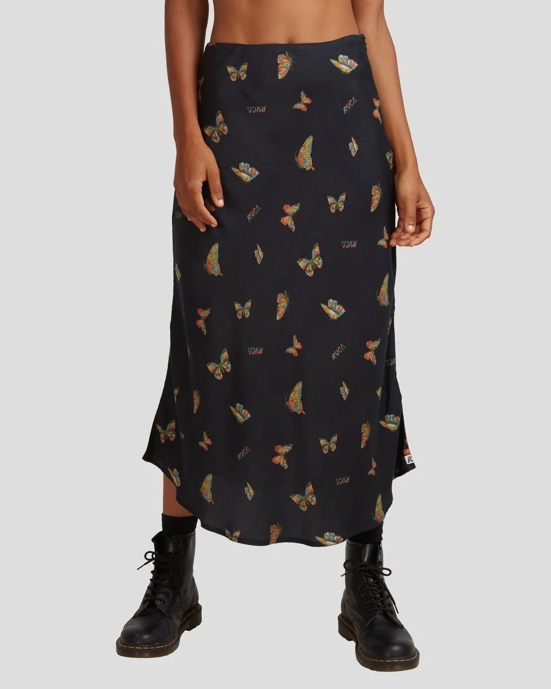 Mel G Flutter Annika Midi Skirt - Black