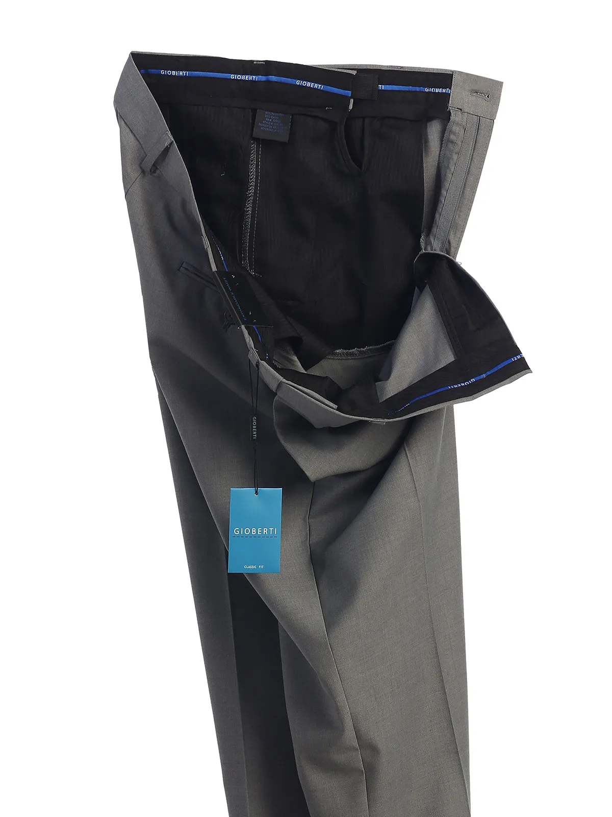 Men's Expandable Waist Dress Pants, Charcoal