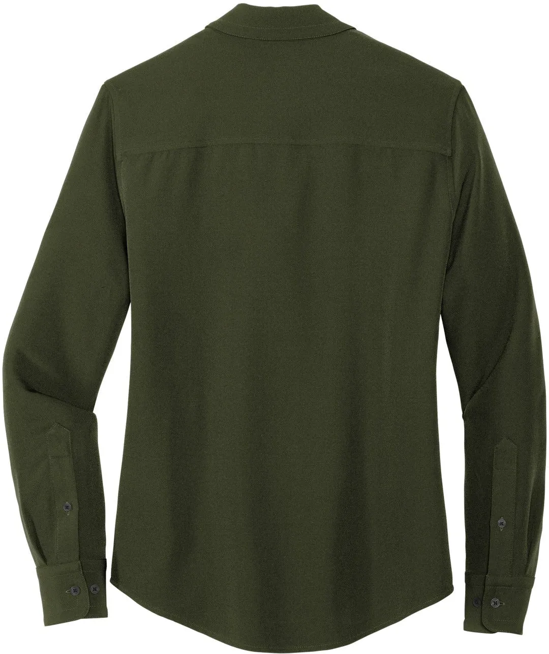 Mercer Mettle Ladies Stretch Crepe Long Sleeve Camp Blouse