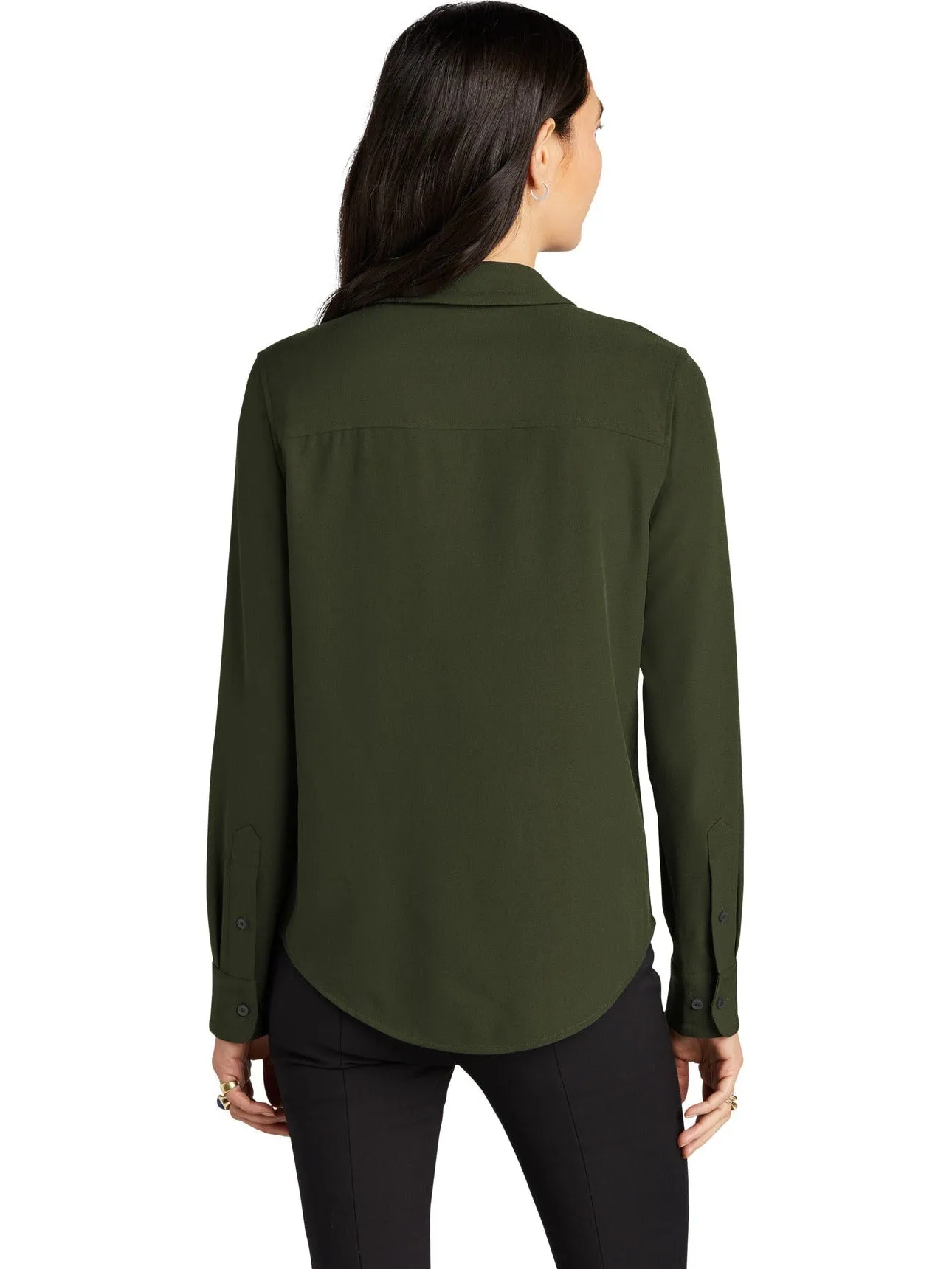 Mercer Mettle Ladies Stretch Crepe Long Sleeve Camp Blouse