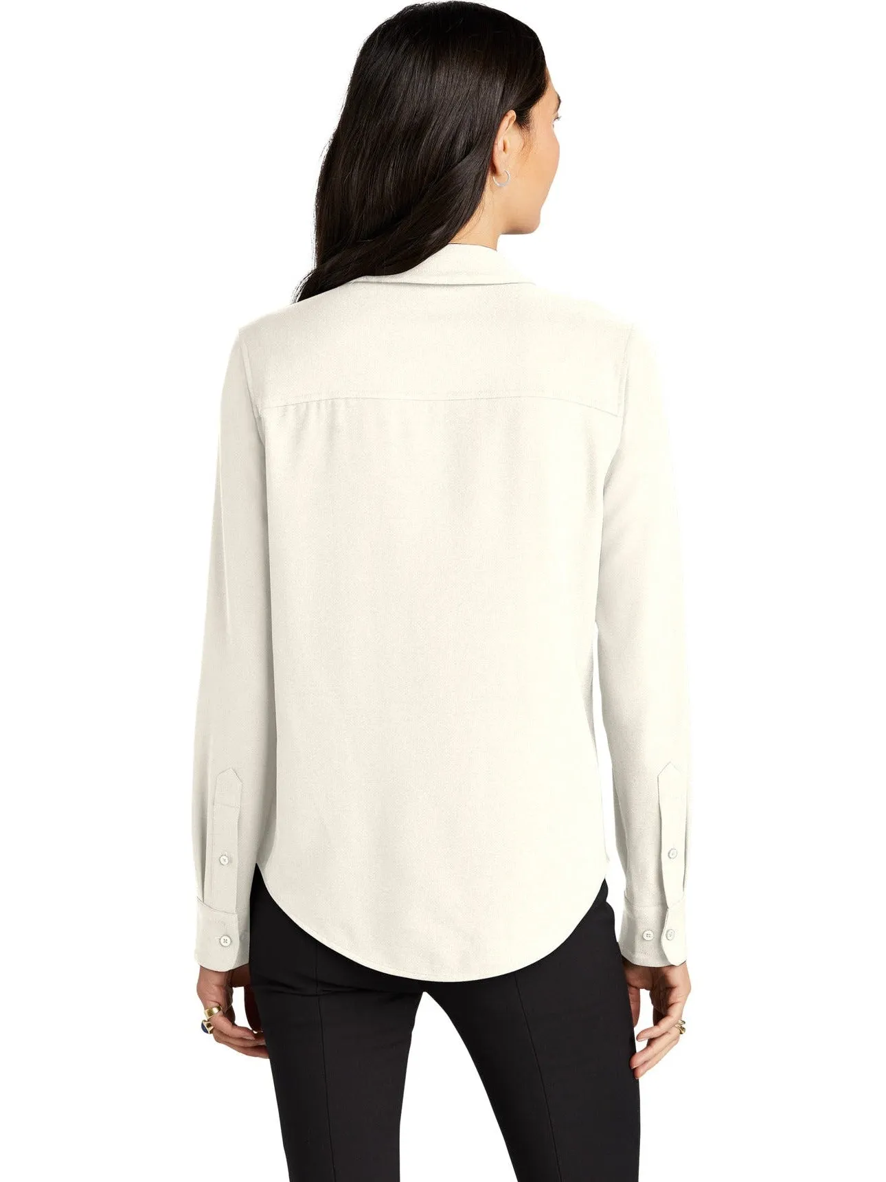 Mercer Mettle Ladies Stretch Crepe Long Sleeve Camp Blouse