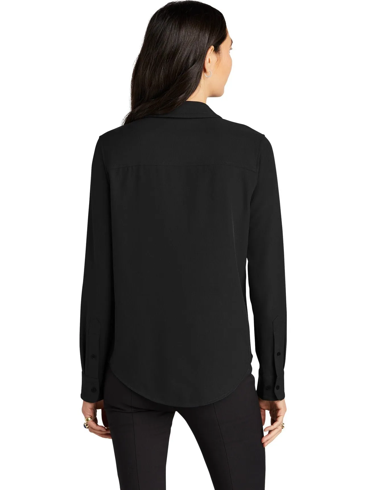 Mercer Mettle Ladies Stretch Crepe Long Sleeve Camp Blouse