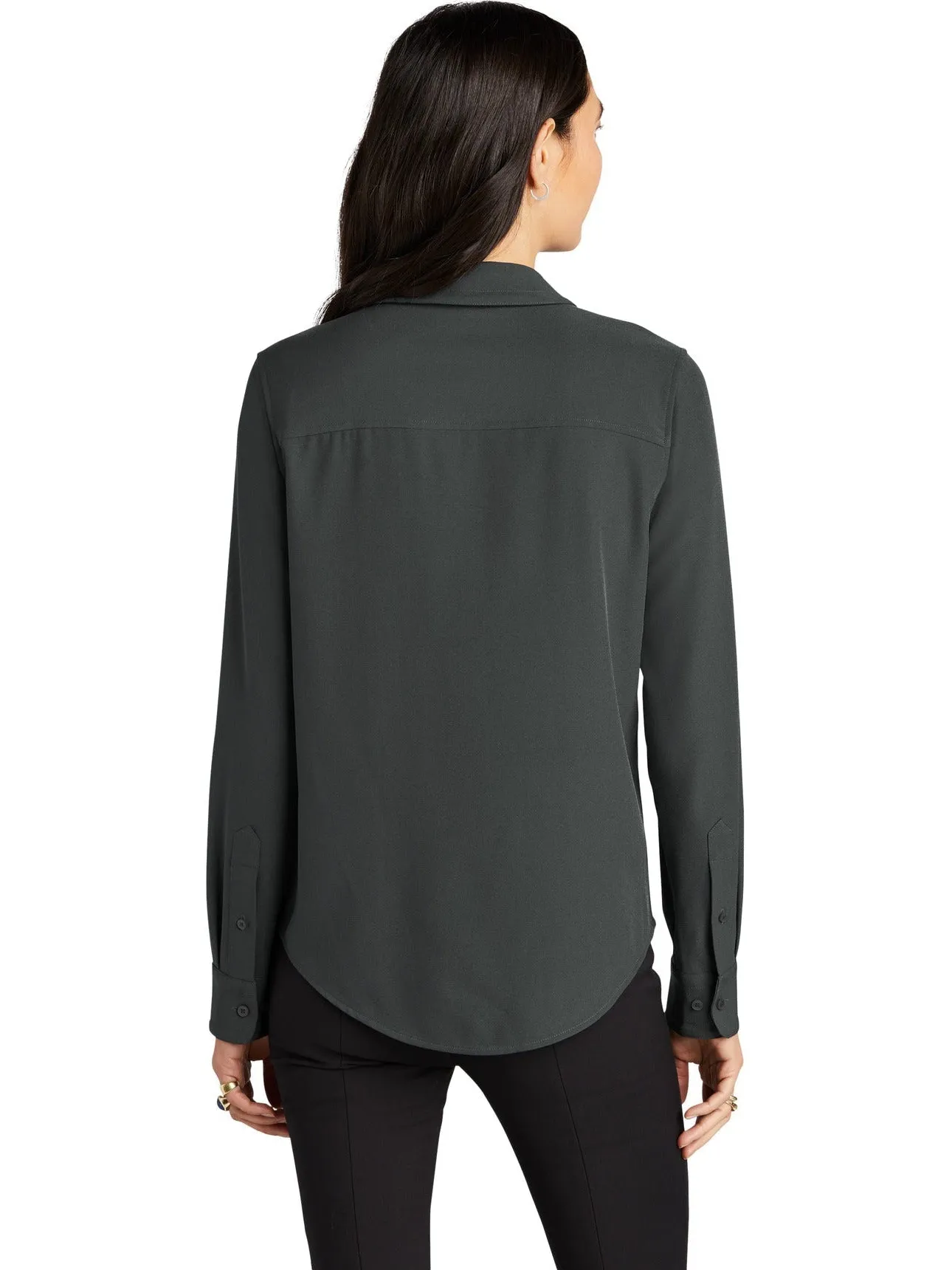 Mercer Mettle Ladies Stretch Crepe Long Sleeve Camp Blouse