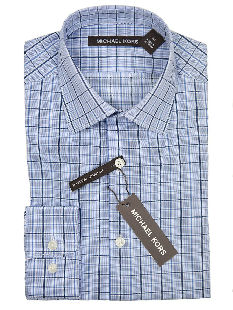 Michael Kors Boy's Dress Shirt 26166 Blue Check