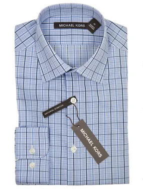 Michael Kors Boy's Dress Shirt 26166 Blue Check