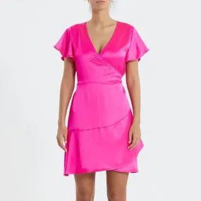 Miranda Wrap Around Dress - Pink