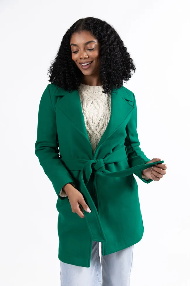 Mistletoe Moment Green Coat SALE