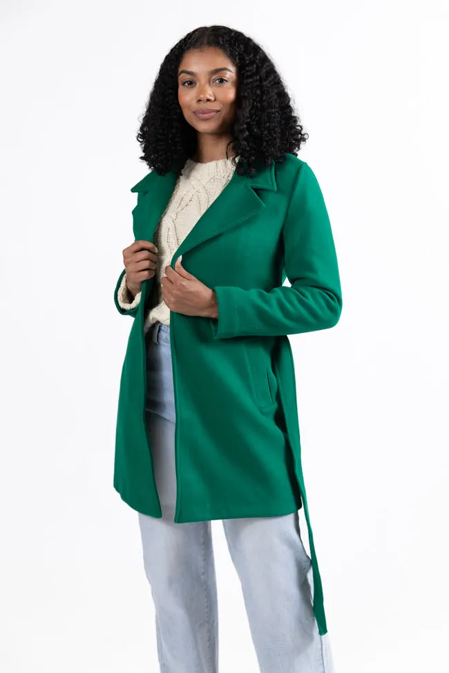 Mistletoe Moment Green Coat SALE