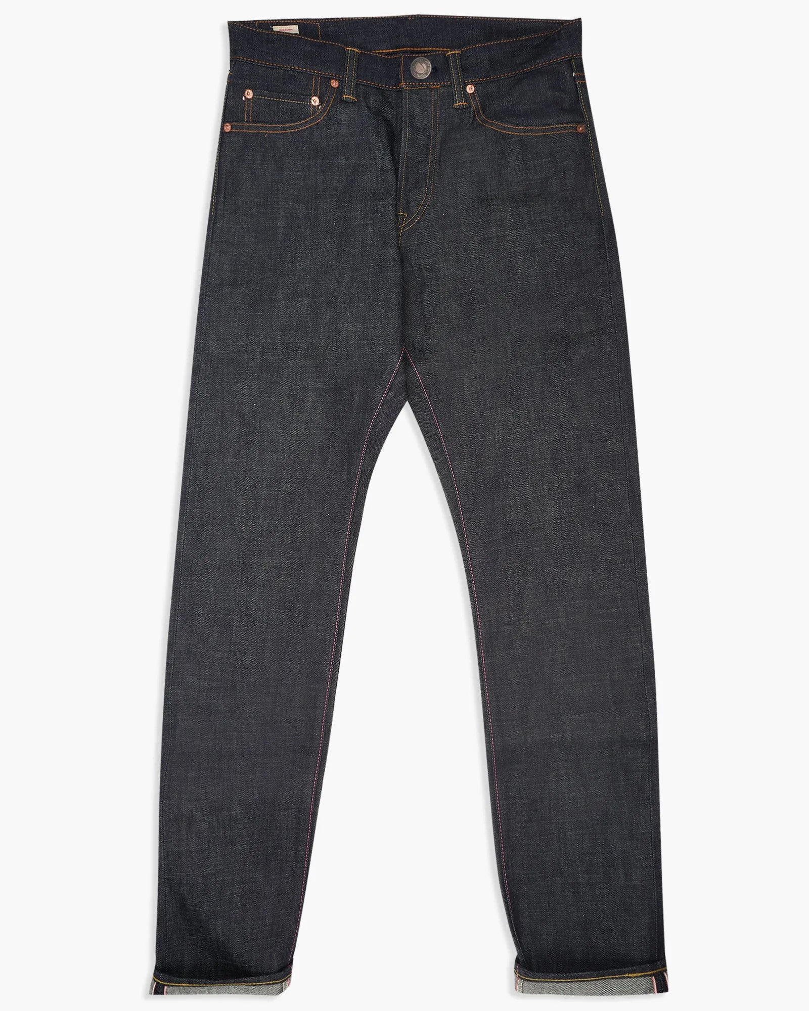 Momotaro 0605-40 Natural Tapered Mens Jeans - 14.7oz Zimbabwe Cotton Selvedge Legacy Blue Denim