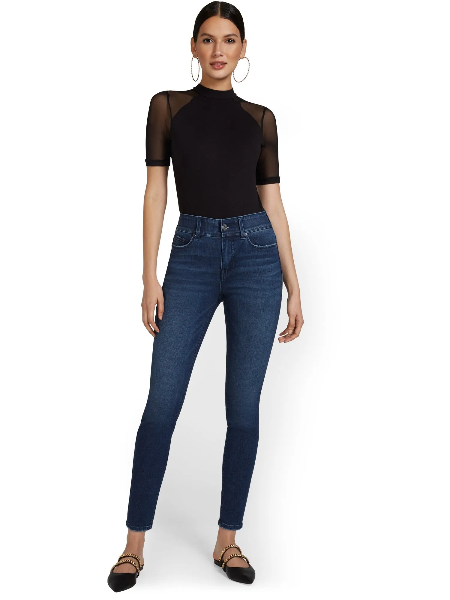 Mya Curvy Ultra High-Waisted Super-Skinny Boost Jeans - Hamilton Wash