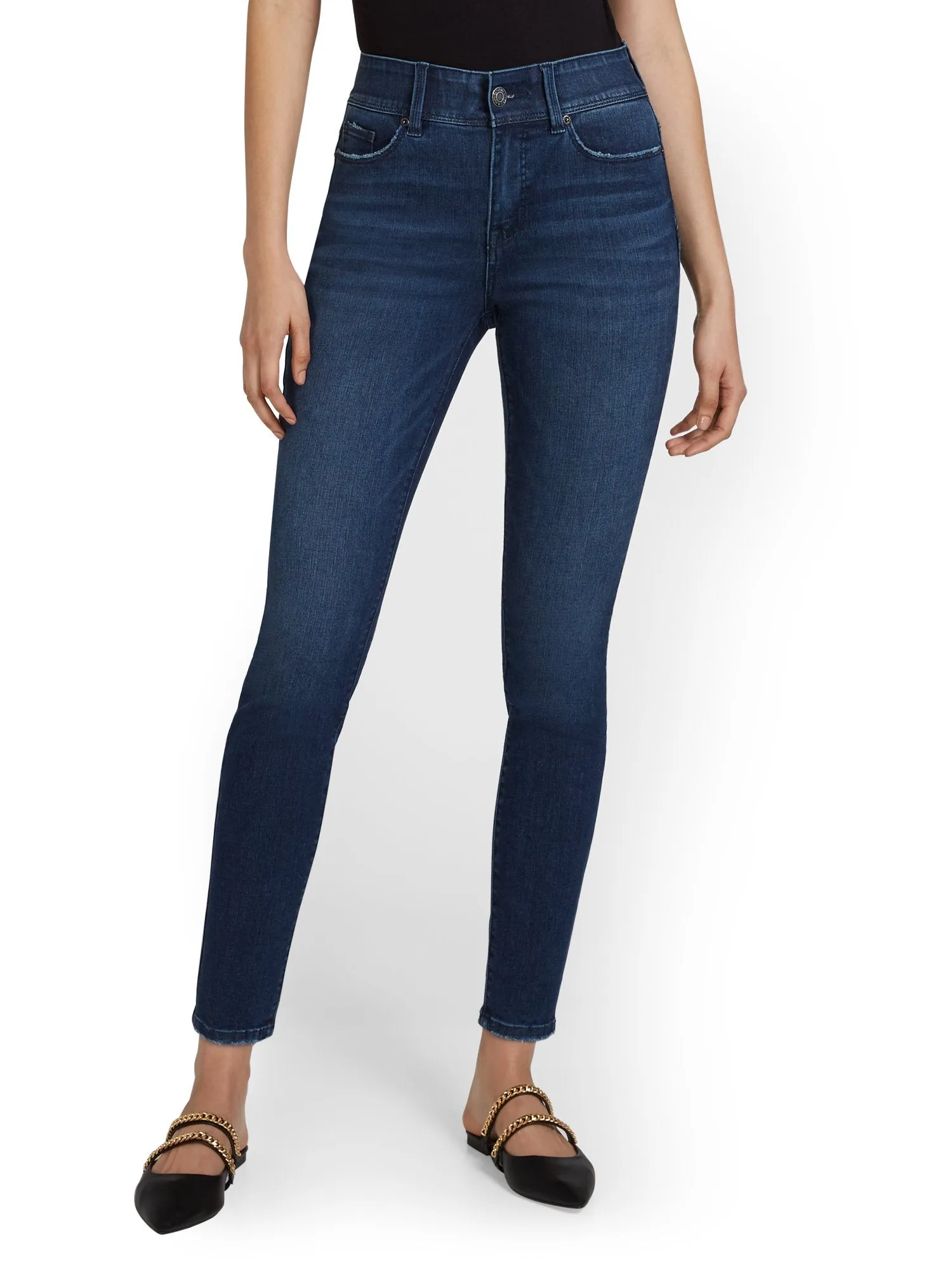 Mya Curvy Ultra High-Waisted Super-Skinny Boost Jeans - Hamilton Wash