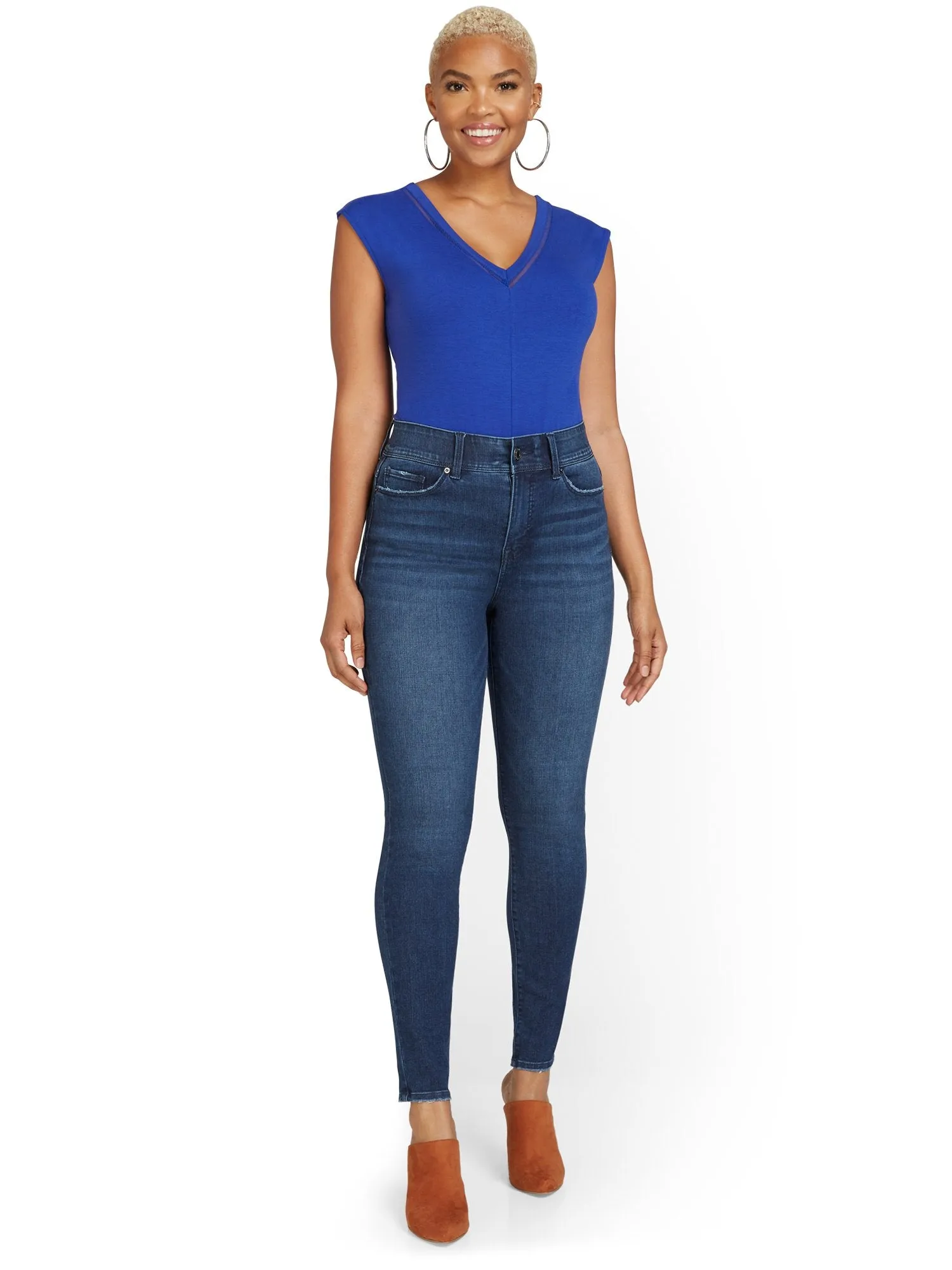 Mya Curvy Ultra High-Waisted Super-Skinny Boost Jeans - Hamilton Wash