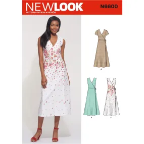 Newlook Pattern N6600 Misses' Wrap Dress