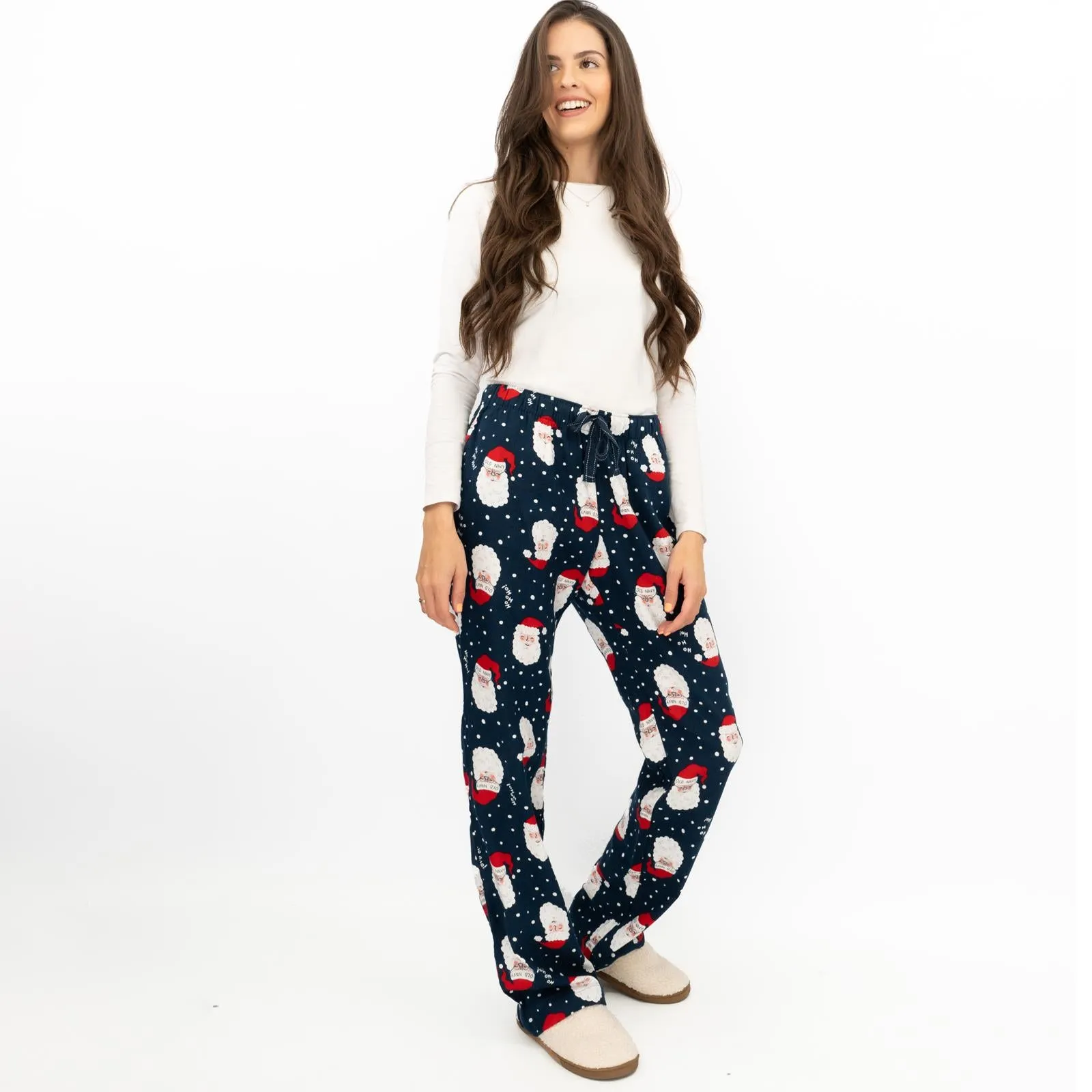 Old Navy Gap Womens Santa Christmas Pyjama Bottoms Elasticated Waist Trousers