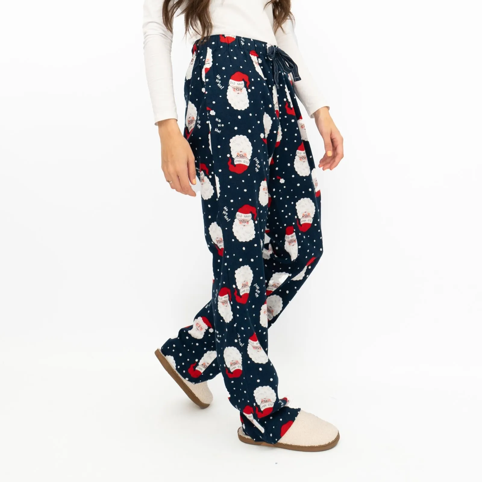 Old Navy Gap Womens Santa Christmas Pyjama Bottoms Elasticated Waist Trousers