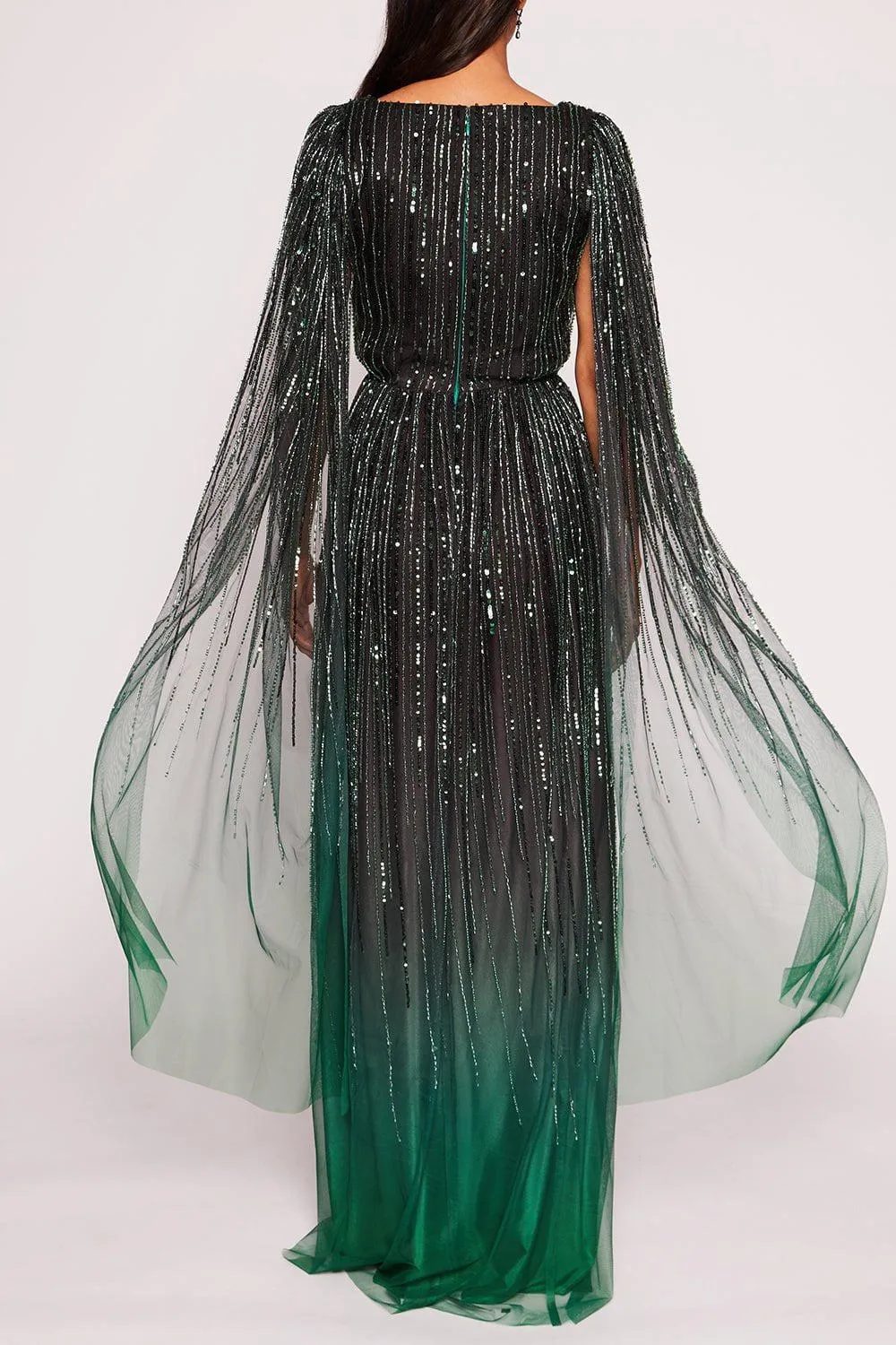 Ombre Cape Gown